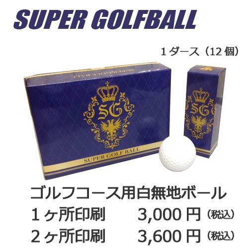 名入れゴルフボール専用白無地ボール12個入り