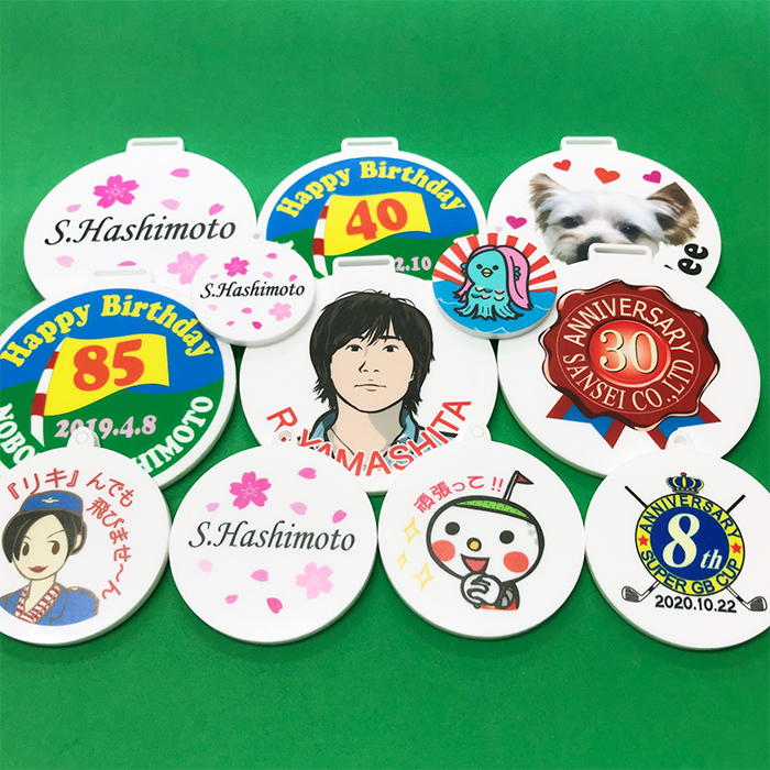 ゴルフネームタグプレートプリントサンプル画像