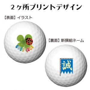 2ヶ所 イラスト 各種デザイン ゴルフボールギフトセットt 名入れゴルフボール専門店 Since 1984 スーパーゴルフボール